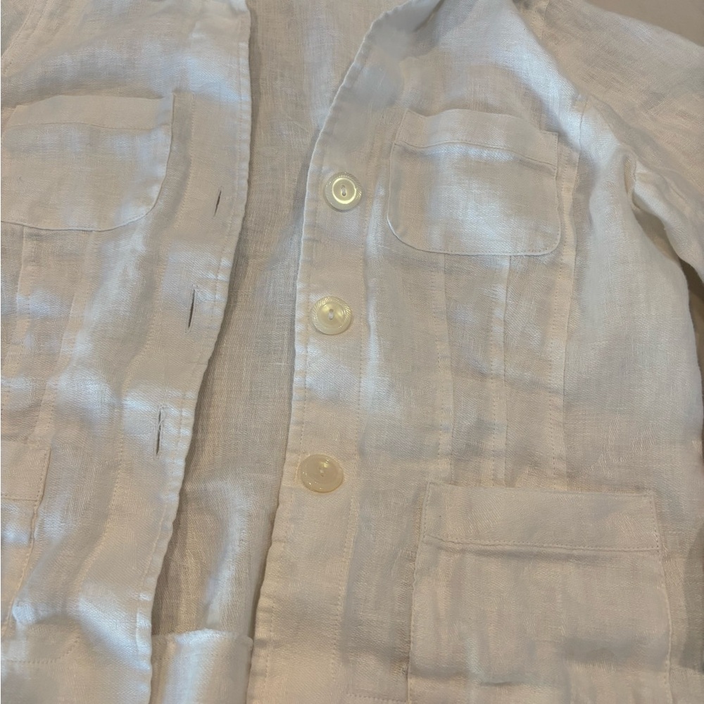 Jones New York White Button-Up Top - Picture 4 of 6